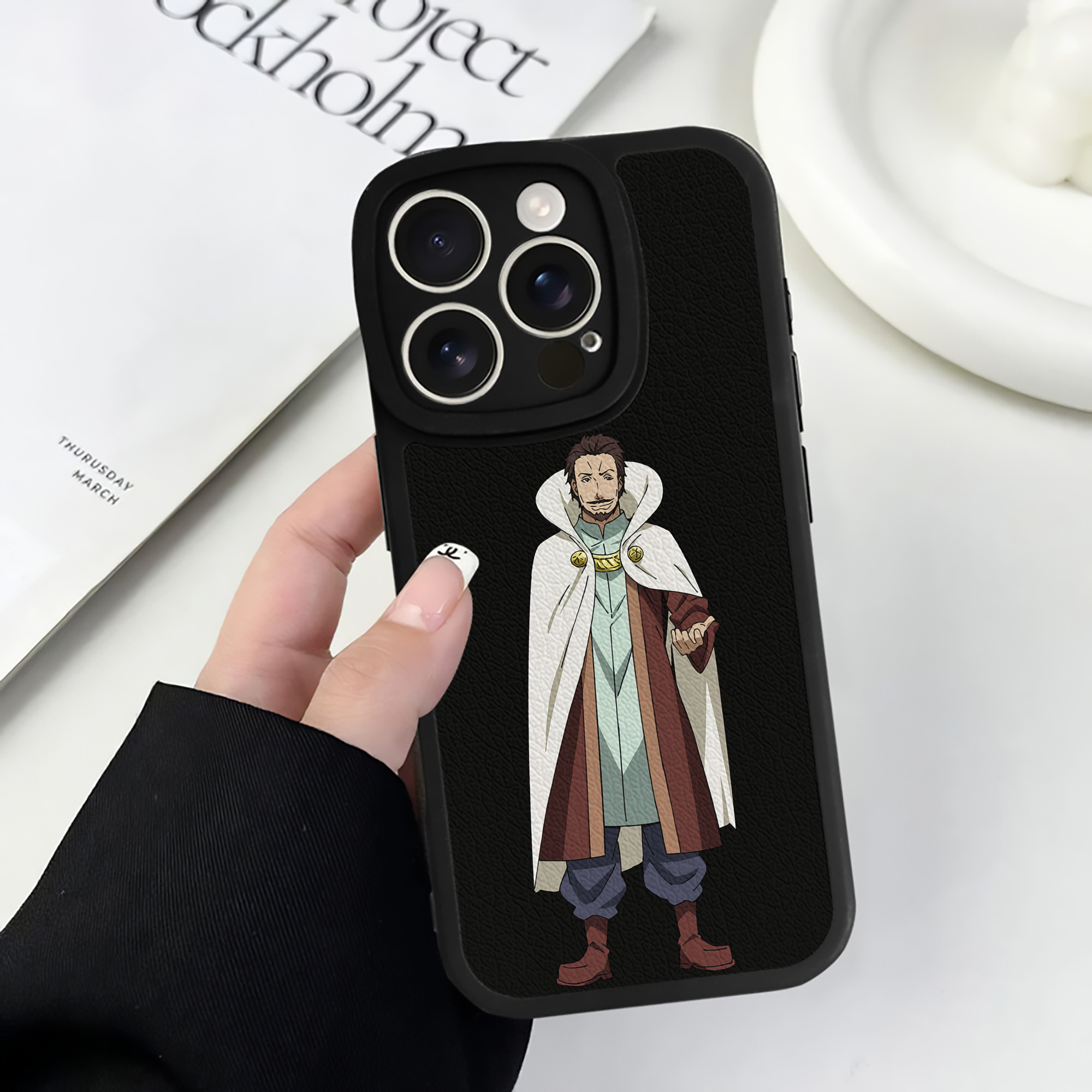 （画像用） 転スラ Regarding Reincarnated to Slime 【iPhone 16シリーズ対応】シリコンスマホケース（レザー調） 材質：シリコン